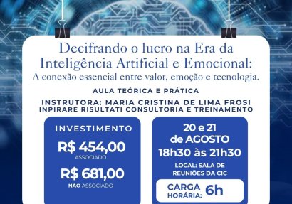 Curso Decifrando o lucro na Era da Inteligência Artificial e Emocional: A conexão essencial entre valor, emoção e tecnologia